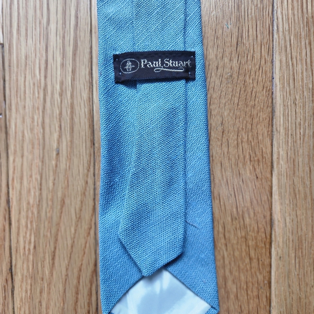 Paul Stuart Light Blue Men's Slim Linen Tie